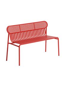 Week-End Garden Bench Bank mit R&uuml;ckenlehne Petite Friture Rot (Red)