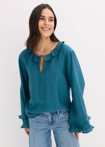 Tunika aus feinem Viskose-Mix in petrol, Grösse 38, bonprix