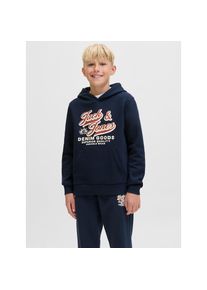 Jack & Jones Jack & Jones Junior, Herren, Kapuzensweatshirt &raquo;JJELOGO SWEAT HOOD 2 COL AW25 NOOS JNR&laquo;, sky captain, 176, Sweater von Jack & Jones Junior