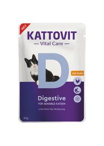 24x 85g Vital Care Digestive Pouches mit Huhn Kattovit Nassfutter für Katzen