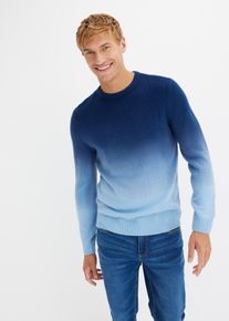 Feinstrickpullover mit Farbverlauf in blau, Grösse 48/50 (M), bonprix