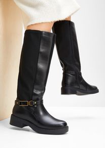 Weitschaftstiefel in schwarz, Gr&ouml;sse 39, bonprix