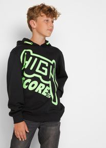 Hoodie aus reiner Bio-Baumwolle in schwarz, Grösse 128/134, 100% Baumwolle, bonprix