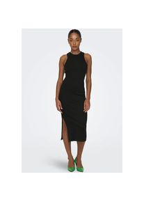 Only , Jerseykleid »ONLBELFAST S/L MIDI DRESS JRS NOOS«, Sommerkleid , schwarz , Jerseykleid mit figurbetonter Passform: betont deine Silhouette...