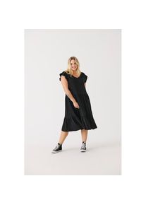 Only CARMAKOMA , Jerseykleid »CARMAY LIFE CAP SL FRILL DRESS JRS NOOS« Sommerkleid , schwarz , 100% Baumwolle: Hautfreundlich und atmungsaktiv für...
