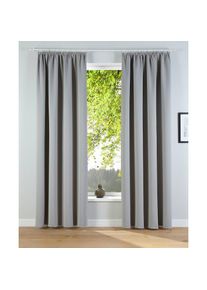 my home Verdunkelungsvorhang »Solana, Gardinen mit Kräuselband, Vorhänge, Wohnzimmer, modern,«, (2 St.), 2er-Set Verdunklungsvorhang mit Thermofunkltion,...