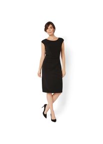 HERMANN LANGE Collection , Jerseykleid, Sommerkleid mit eleganter Raffung , schwarz , Elegantes Jersey-Kleid