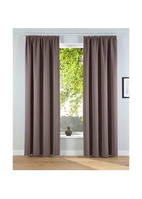 my home Verdunkelungsvorhang »Solana, Gardinen mit Kräuselband, Vorhänge, Wohnzimmer, modern,«, (2 St.), 2er-Set Verdunklungsvorhang mit Thermofunkltion,...