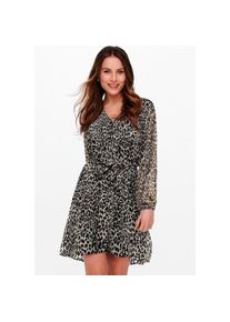 Only, Unisex, Only Druckkleid &raquo;ONLCERA 3/4 SHORT DRESS WVN NOOS&laquo; Sommerkleid, pumice stone leonora, XS, N-Gr, 3/4-&Auml;rmel und elastischer &Auml;rmelabschluss