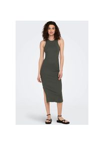 Only , Jerseykleid »ONLBELFAST S/L MIDI DRESS JRS NOOS«, Sommerkleid , grau , Jerseykleid mit figurbetonter Passform: betont deine Silhouette und...
