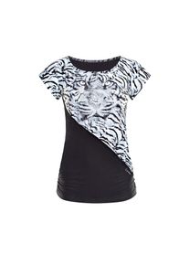 WINSHAPE , Sporttop »AET109LS«, Functional Soft and Light , schwarz-weiss , Enger, figurfreundlicher Schnitt mit seitlichen Raffungen