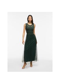 Vila, Unisex, Maxikleid &raquo;VILYNNEA MAXI DRESS - NOOS/DC&laquo; Sommerkleid, scarab detail:elastic, 34, N-Gr, &Auml;rmelloses Maxikleid mit Oberstoff aus Spitze 