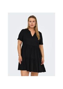 Only CARMAKOMA , Minikleid »CARZALLY LIFE S/S THEA TUNIC DRESS NOOS« Sommerkleid , schwarz , Kurzes Kleid von Only CARMAKOMA