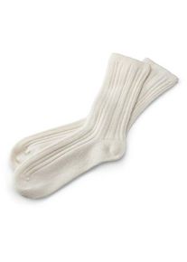 LANIUS Damen-Socke gerippt Naturweiß 35-38
