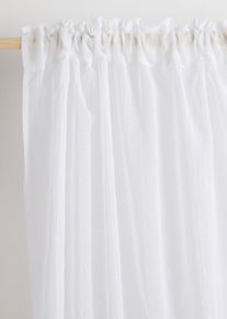 Jacquard Gardine mit L&auml;ngsstreifen (1er Pack) in weiss, 175x130 cm, bonprix