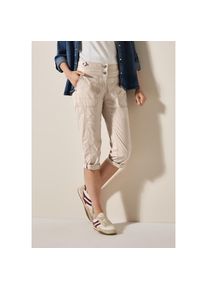Cecil , Caprihose »Style New York«, Sommerhose mit Knopfdetails am Bund , beige , Damenhose von Cecil