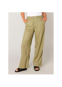 Base Level, Unisex, Leinenhose &raquo;Yul&laquo; Sommerhose mit elastischem Bund, soft army, 46, N-Gr, Hose von Base Level