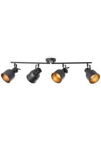 Deckenstrahler »Rolet«, 4 flammig, Leuchtmittel E14 ohne Leuchtmittel, Spotrohr 4flg sand schwarz , braun , Brilliant