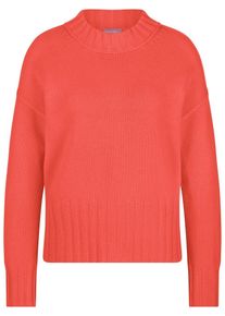 include - Rundhals-Pullover aus Schurwolle und Kaschmir, rot, Gr. 48, Schurwolle
