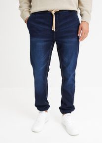 Regular Fit Jeans-Jogger mit Komfortbund Tapered in blau, Grösse 52, 95% Baumwolle, bonprix