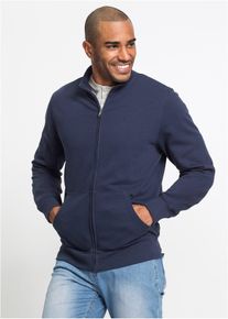Sweatjacke mit Stehkragen in blau, Grösse 48/50 (M), bonprix