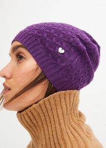 Mütze mit Kaschmiranteil in lila, Grösse Onesize, bonprix