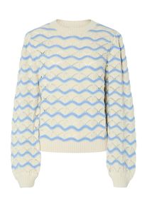 Y.A.S YAS, Femmes Pull-over 'YASVIMA', écru / bleu clair