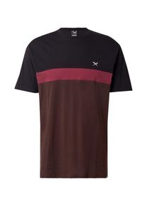 Iriedaily T-Shirt 'Court' Herren, braun / burgunder / schwarz, Größe M