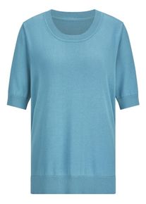 Emilia Lay - Rundhals-Pullover, blau, Gr. 44, Baumwolle