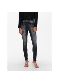 Only, Unisex, Only Skinny-fit-Jeans &raquo;ONLBLUSH MID SK AK RW REA787 DNM&laquo; mit Destroyed Effekt, schwarz denim, M (38), L&auml;nge 32, Kn&ouml;chellange Jeans von 