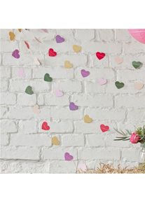 Ginger Ray Ghirlanda cuore boho colorato 5m