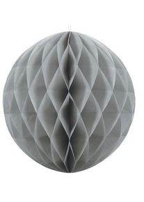 partydeco Pallina a nido d'ape grigio chiaro 30cm