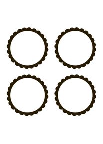 Amscan Etichette a buffet Flower Power Party con bordo nero floreale