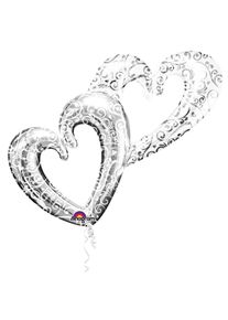 Amscan Palloncini cuore d'amore eterno d'argento