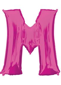 Amscan Ballon aluminium lettre M rose XL 83cm