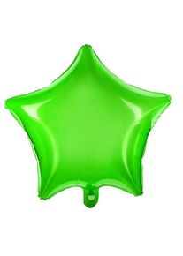 partydeco Transparenter Sternballon gr&uuml;n 48cm