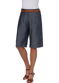 Damen Bermudas mit Bundfalten dark blue