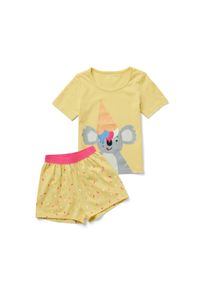 Tchibo - Kinder-Shorty-Pyjama - Unisex - Gr. 122/128 - beige/print