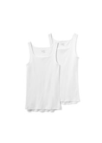 Tchibo - 2 Qualit&auml;ts-Feinripp-Unterhemden - Herren - Gr. L/6 - weiss