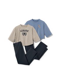 Tchibo - 2 Jersey-Pyjamas - Gr. 122/128 - dunkelblau