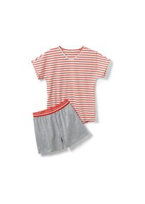 Tchibo - Kinder-Pyjama - Mädchen - Gr. 134/140 - orange/gestreift