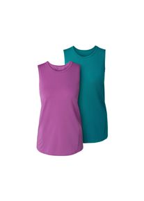 Tchibo - 2 Sport-Tops - Damen - Gr. L - violett