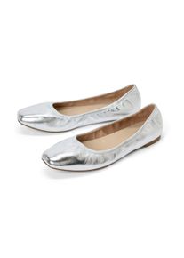 Tchibo - Leder-Ballerinas - Damen - Gr. 41 - silber