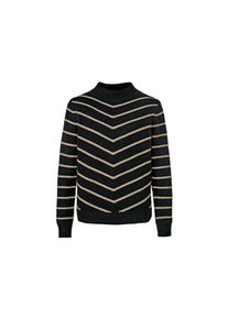 Tchibo - Gestreifter Strickpullover mit Stehkragen - Damen - Gr. S - schwarz/gestreift