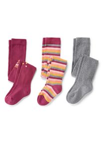 Tchibo - 3 Paar Kinder-Strumpfhosen - Unisex - Gr. 122/128 - grau