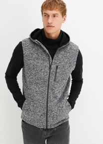 Strickfleece Weste in schwarz, Grösse 64/66 (3XL), bonprix