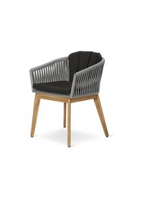 Tchibo - Fauteuil pour table à manger avec tressage textile - noir/marron