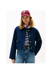 Tommy Hilfiger, Unisex, Kurzjacke &raquo;DF WOOL BLEND REG LADY JACKET&laquo; mit Wolle, schwarz night navy, 42, Kurze Jacke von Tommy Hilfiger Womanswear