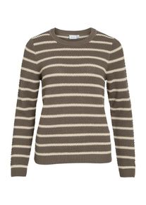 Vila, Femmes Pull-over 'VIDALO', &eacute;cru / chocolat