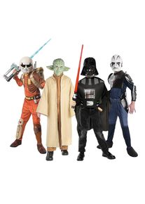 Rubies Caja de Disfraces Star Wars para Ni&ntilde;os con 4 Disfraces incl. Sable de Luz